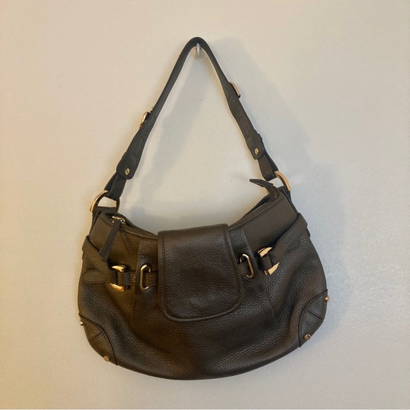 FERRE Bucaneve pebbled leather brown shoulder bag - Picture 2 of 7